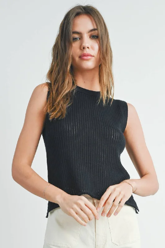 Best Seller Ribbed Knit Sweater Vest