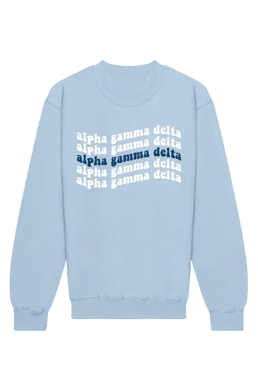 Weekend Deals That Thrill Alpha Gamma Delta Ride The Wave Crewneck Sweatshirt