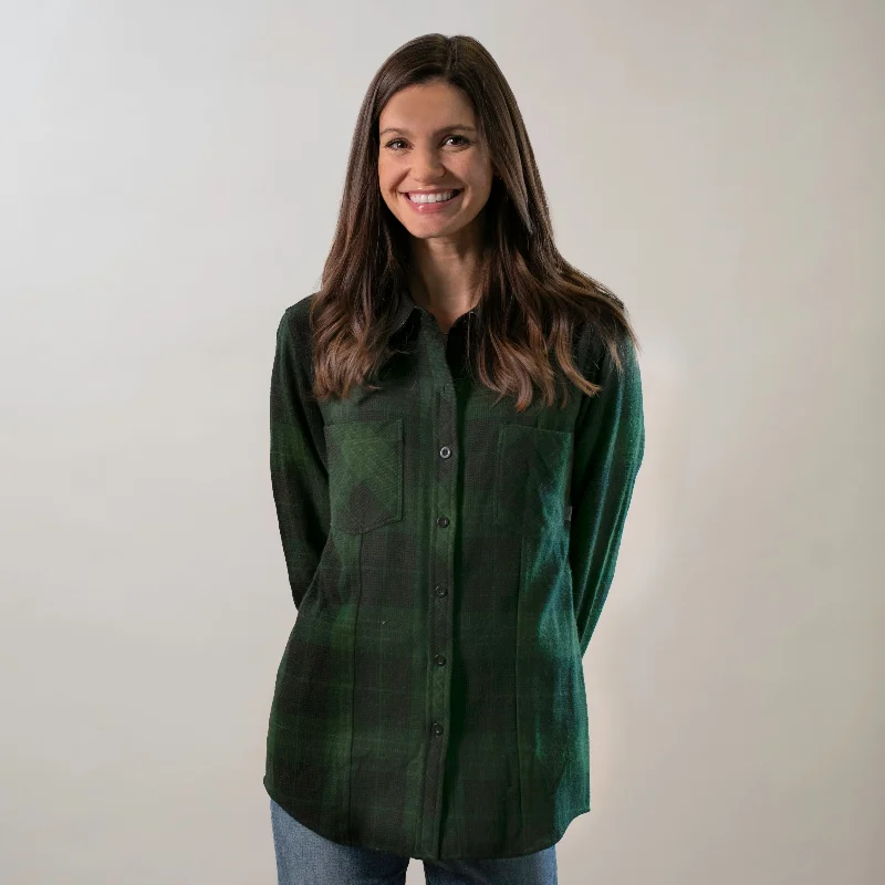 Amazing Deals Women's Every Day Elite Flannel Shirt- Humboldt Green