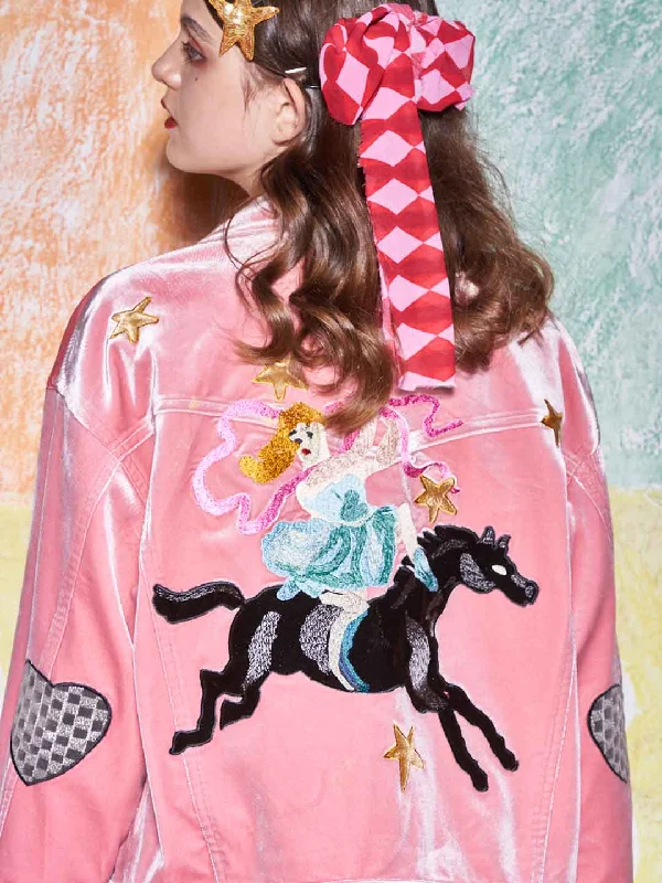 Savings Soar This Weekend Unlogical Poem Circus Velvet Embroidered Jacket