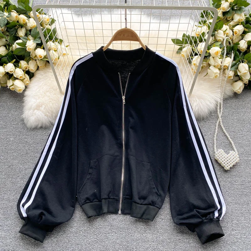 Super Deal Casual sports coat women's autumn zipper cardigan  1540