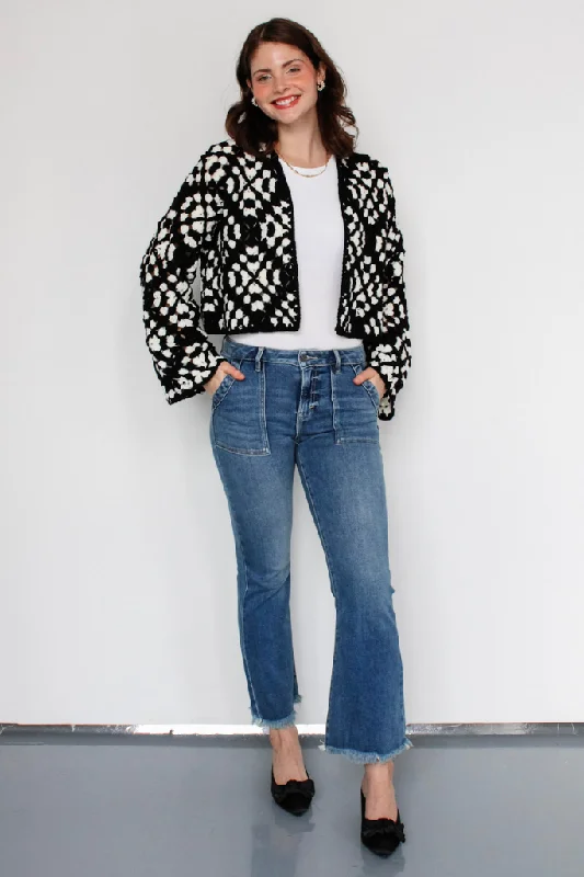 Extra Savings Miss Daisy Crochet Cardigan in White