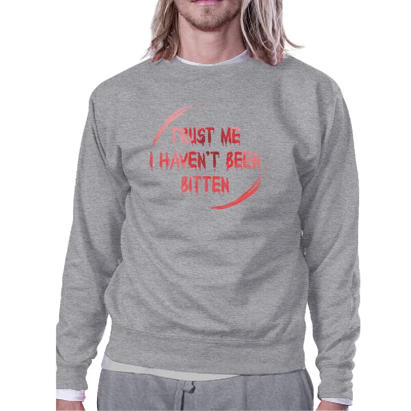 Trust Me I Haven't Been Bitten Blood Grey SweatShirt