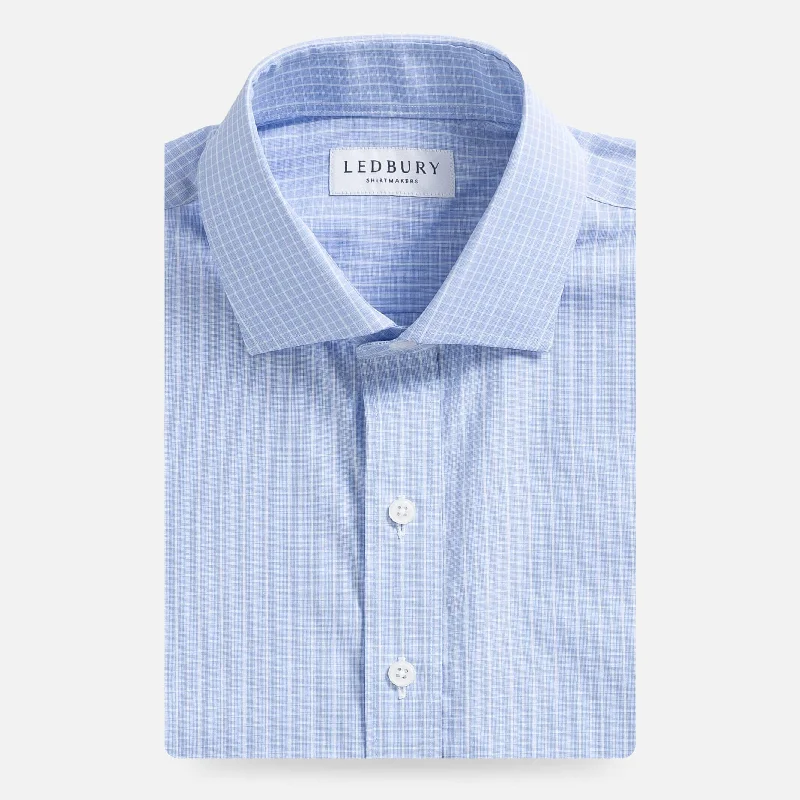 The Light Blue Thomas Mason Lloyd Check Custom Shirt