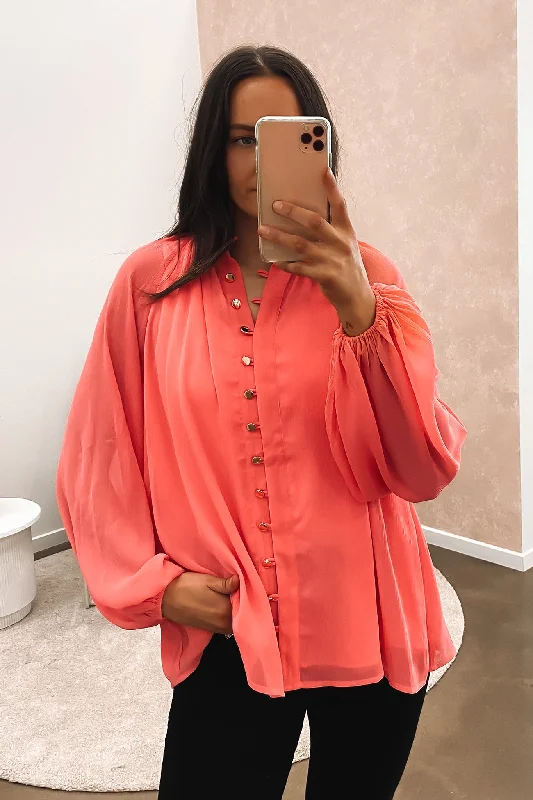 Weekend Discounts to Indulge In Jacynta Blouse Coral