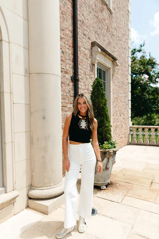 Weekend Bargains to Indulge In Krista Round Neck Top - Black