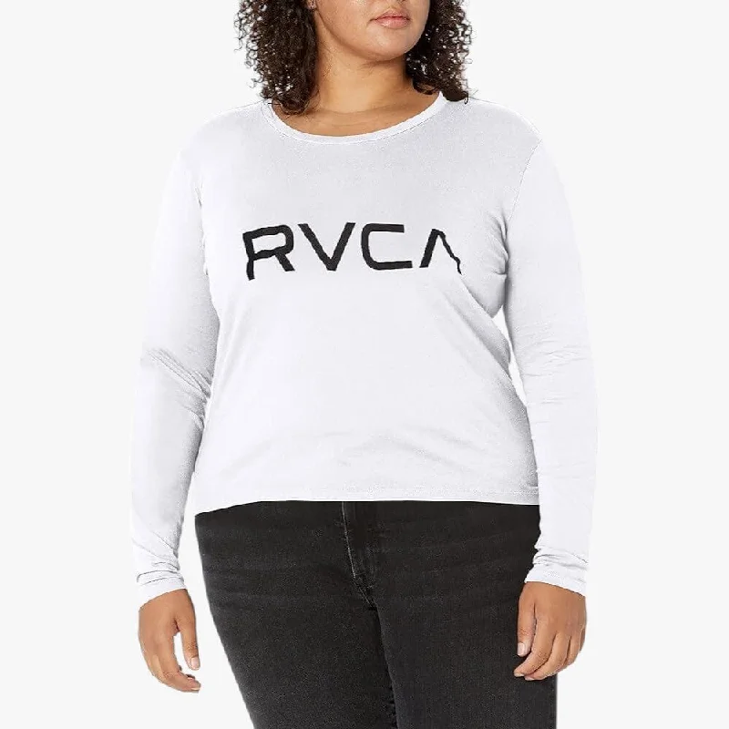 Low Prices Rvca Ladies Big Rvca Roll It Long Sleeve Tee Vintage White