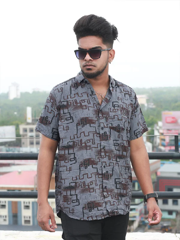 Men Regular Fit Rayon Printed Half Sleeve Casual Shirt - 349/-