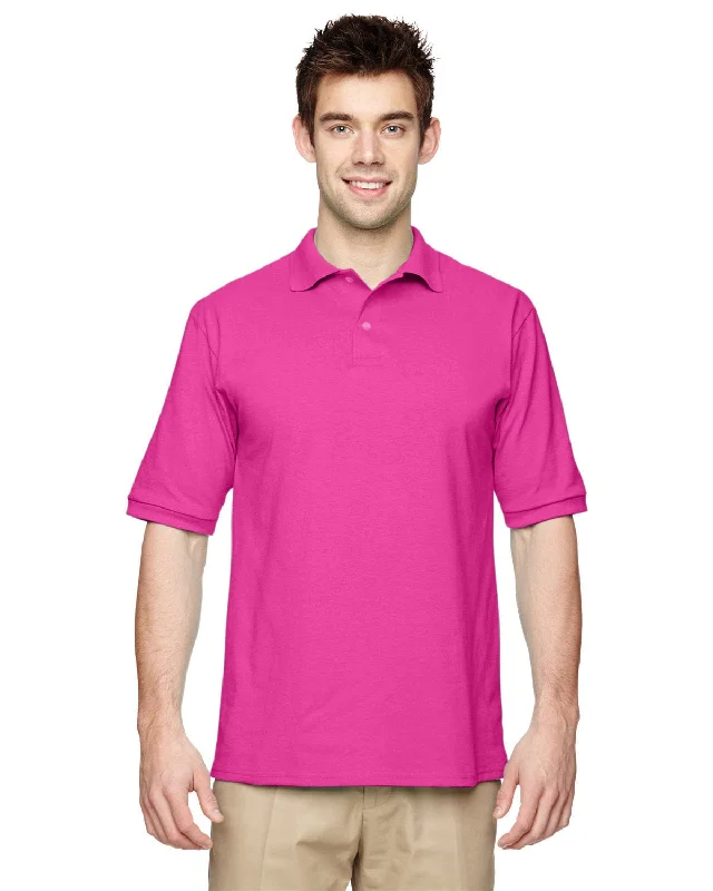 Jerzees 50/50 Jersey Knit Polo Shirt | Cyber Pink