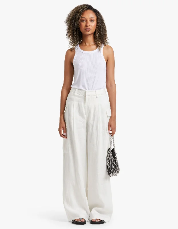 Extra Discounts Laurence Linen Pant - Ivory