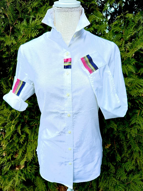 Mega Sale Casie2 White Oxford Shirt (Casie2 30)