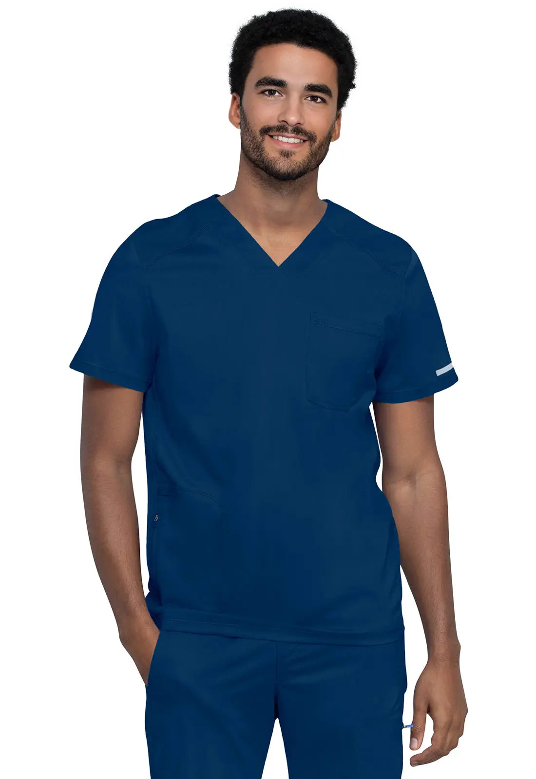 Cherokee Men's 2-Pocket Men's V-Neck Top - Navy