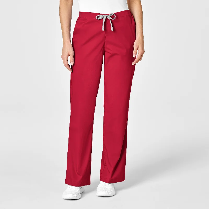 Buy More, Save More WonderWORK Women's Flare Leg Scrub Pant - Red