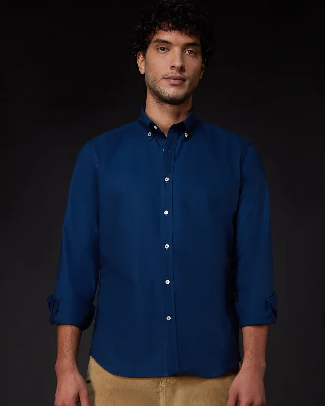 Washed Oxford Shirt - Navy