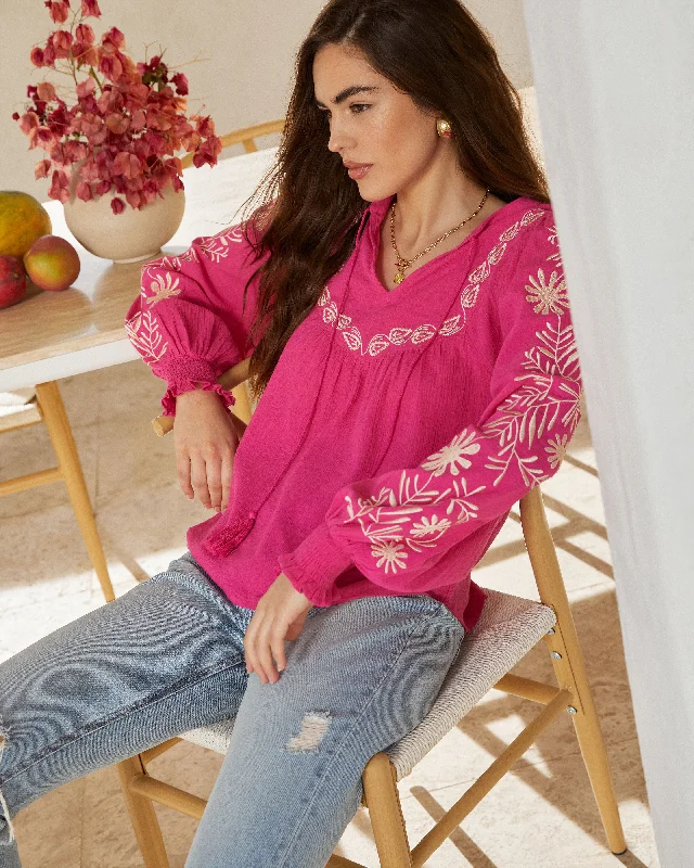 Stock Clearance Desert Hideaway Embroidered Blouse