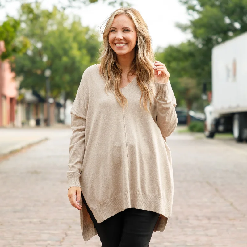 Weekend Deals That Impress Miss Who I Was Sweater, Ash Mocha