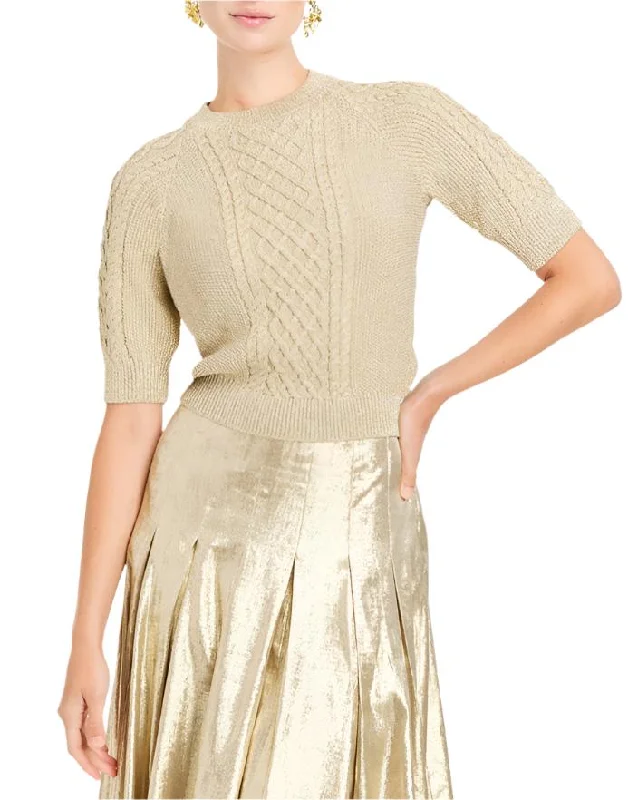Don't Miss Out Enya Sweater in Champagne Knit
