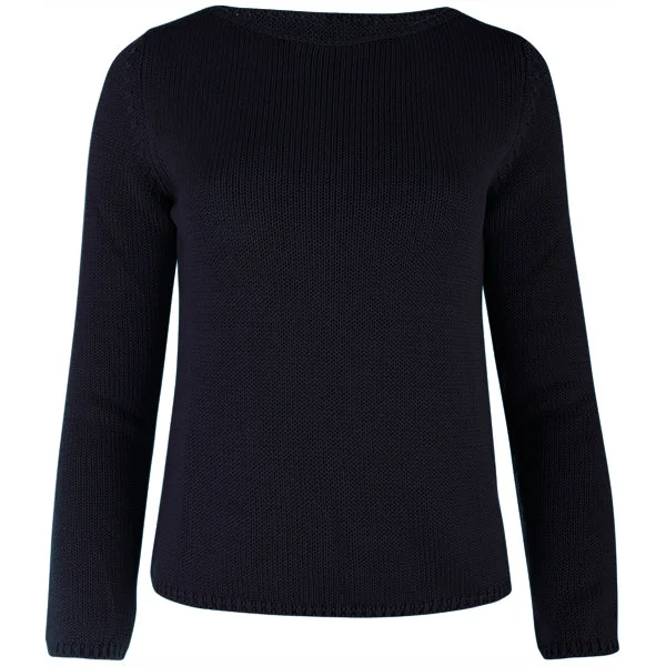 Extra Discount Long Sleeve Pullover in Navy
