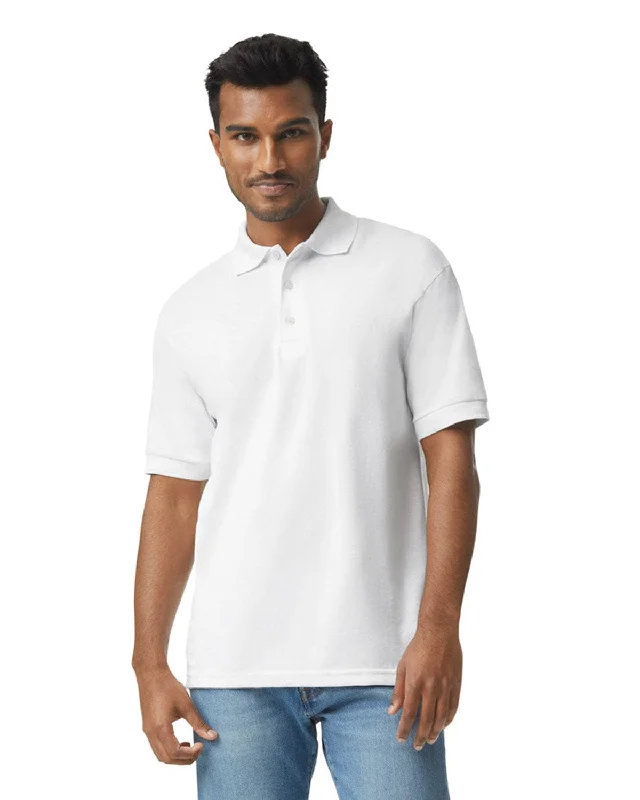 Gildan DryBlend 50/50 Jersey Knit Polo Shirt | White