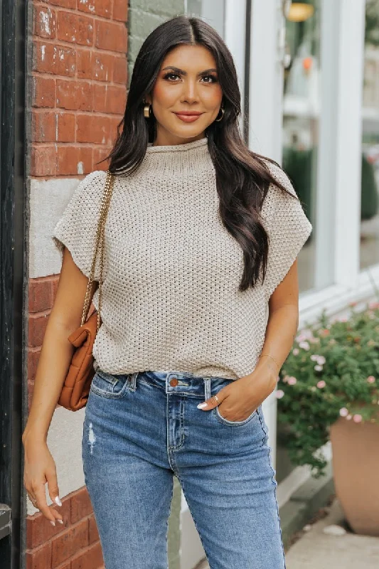 Shop and Save Everyday Classic Mock Neck Sweater - Cream - FINAL SALE