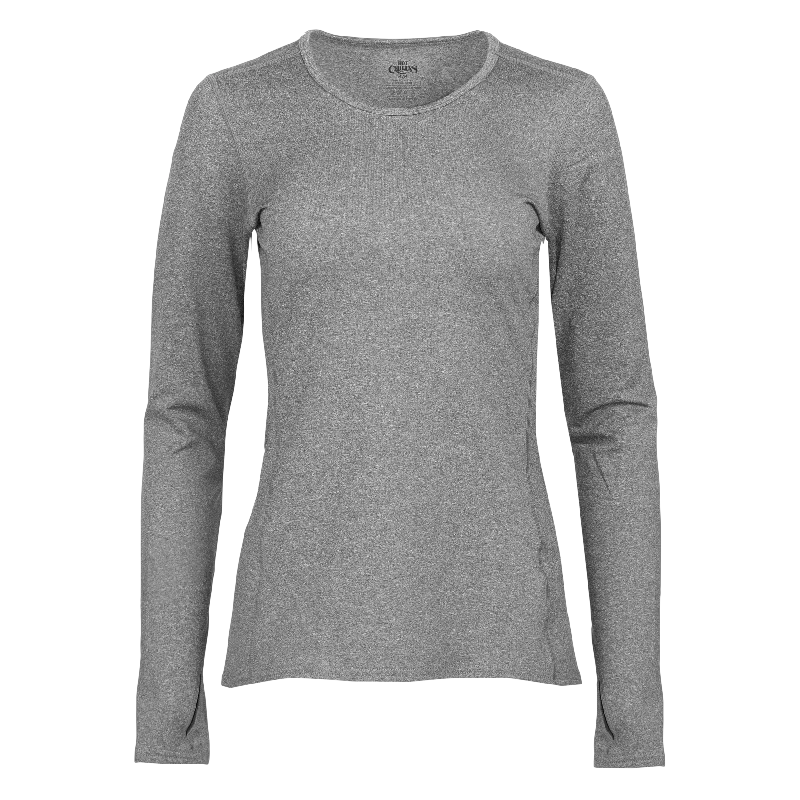 Midnight Madness Women's Micro-Elite Chamois Crewneck - Granite