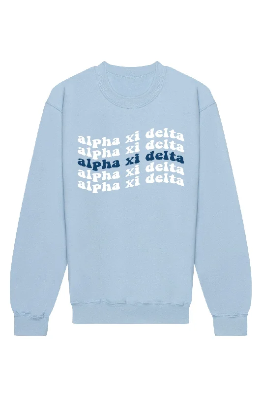 Weekend Discounts to Delight Alpha Xi Delta Ride The Wave Crewneck Sweatshirt