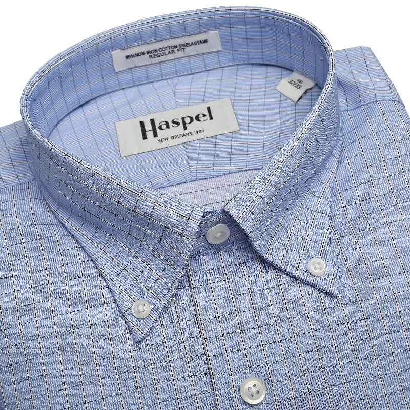 Howard Classic Blue Check (Regular Fit) Dress Shirt - Button Down