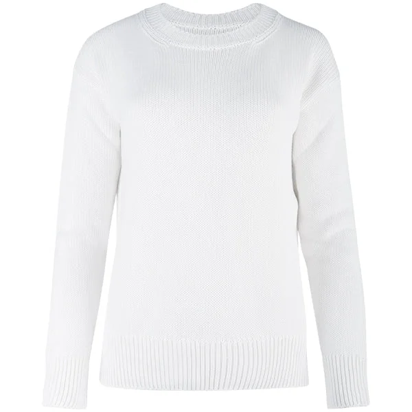 Today Only Oversized Round Neck Pullover in White