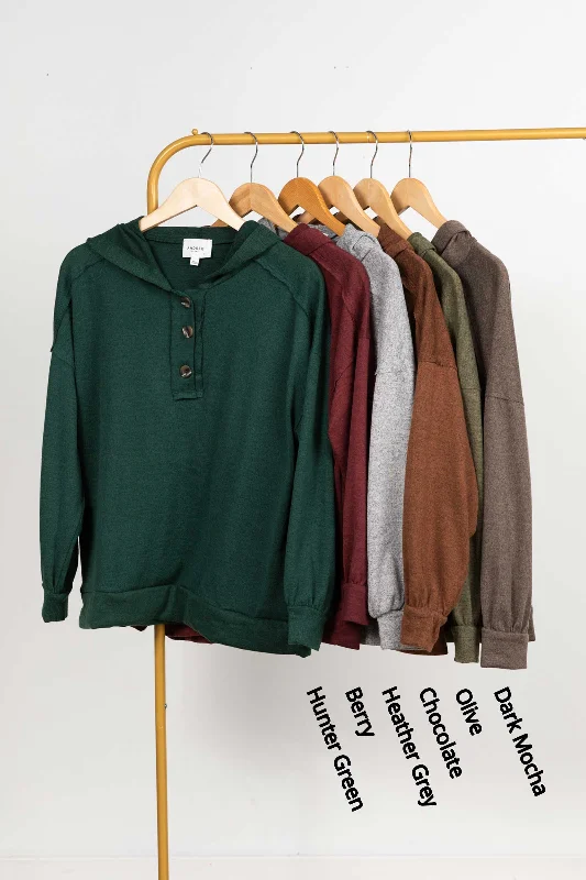 Super Deal Soft Knit Long Sleeve With Button Detail