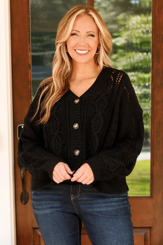 Savings Event Luminous Smile Cardigan, Black
