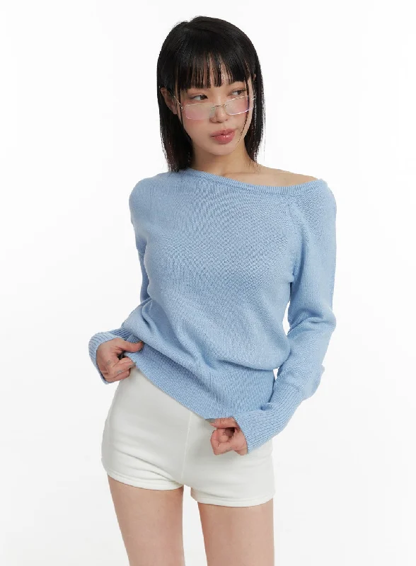 Special Discount Off-Shoulder Knit Sweater IF423