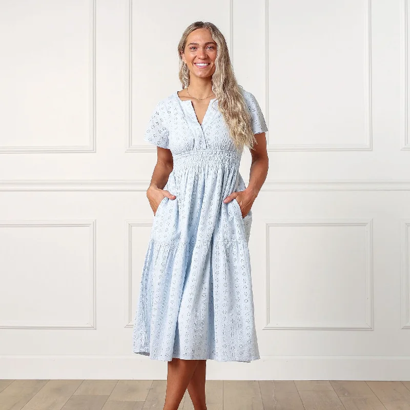 Deal Dash Tiered Organic Eyelet Dress