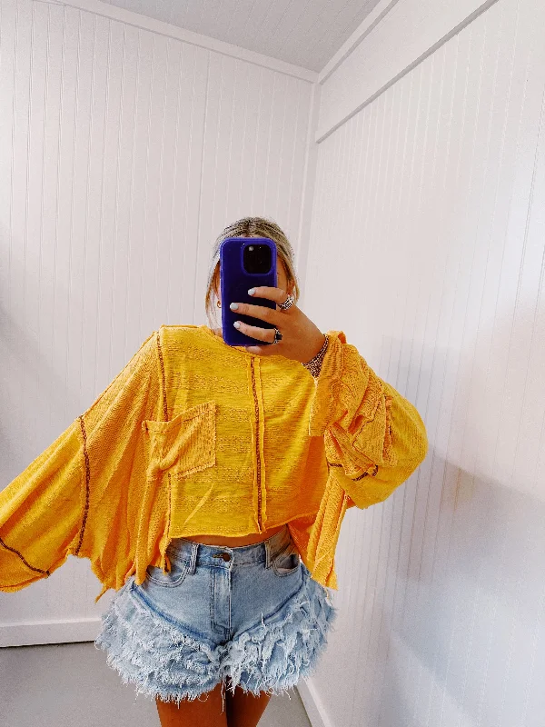 Overstock Endless Possibilities Oversized Top - Mango