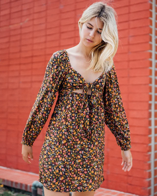 Exclusive Offer Blossom Binge Dress - Vintage Black