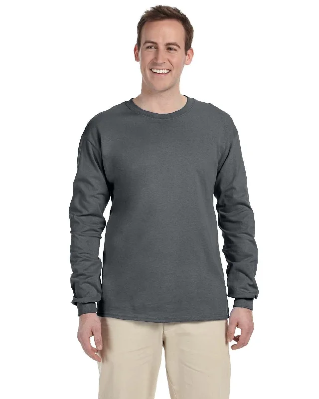 Fruit of the Loom Lightweight Long Sleeve T-Shirt | Charcoal Grey