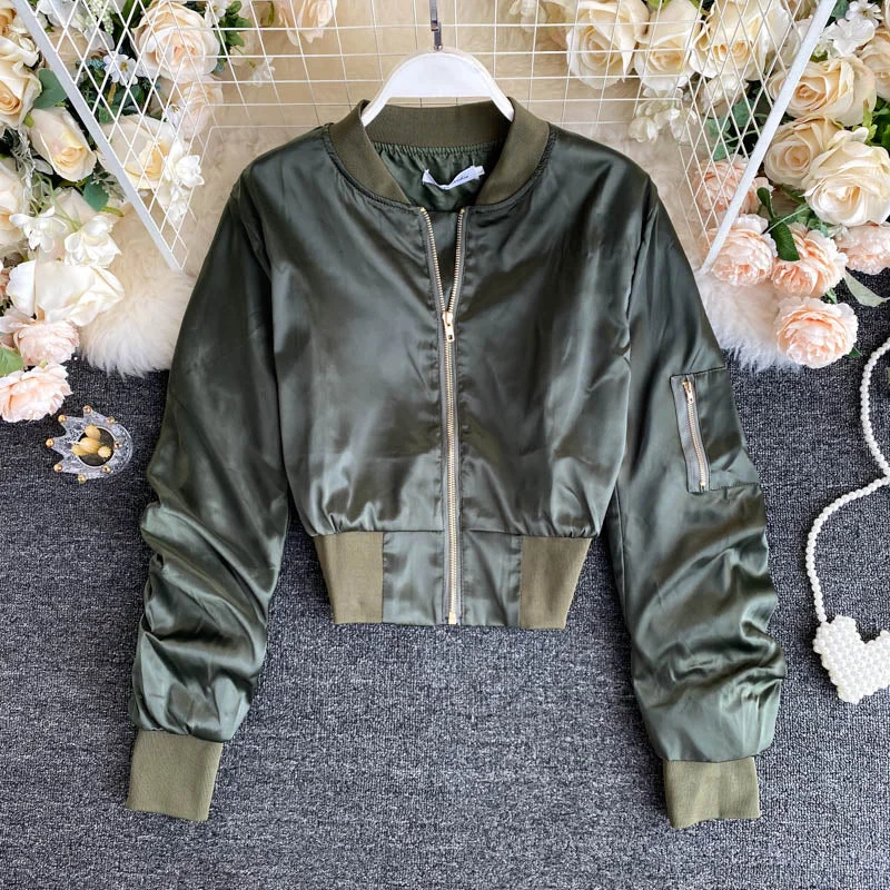 New Arrival Jacket Women's Korean long sleeved jacket Baseball Jacket  1496