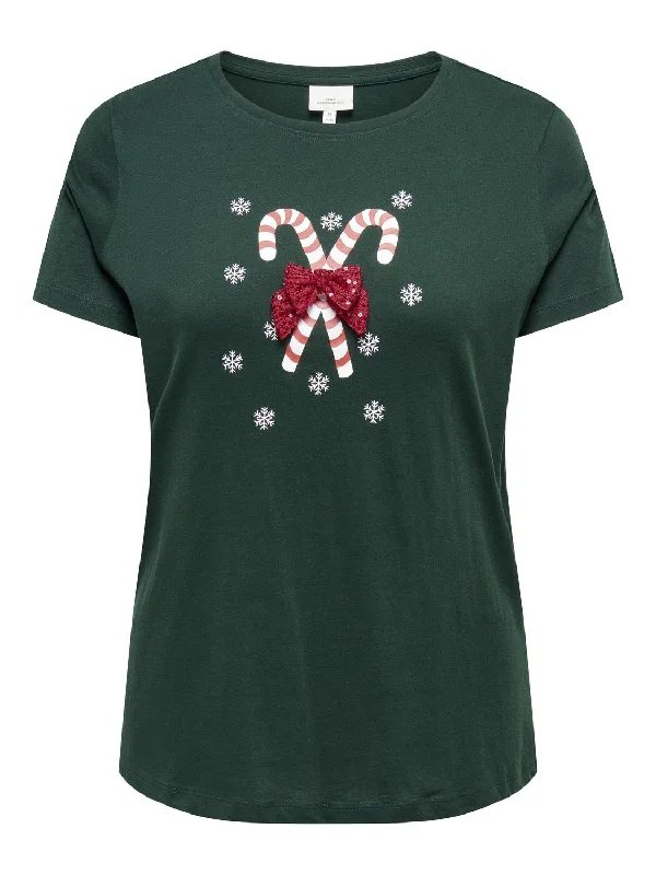 Best Choice Only Carmakoma Candy Cane Christmas T-shirt