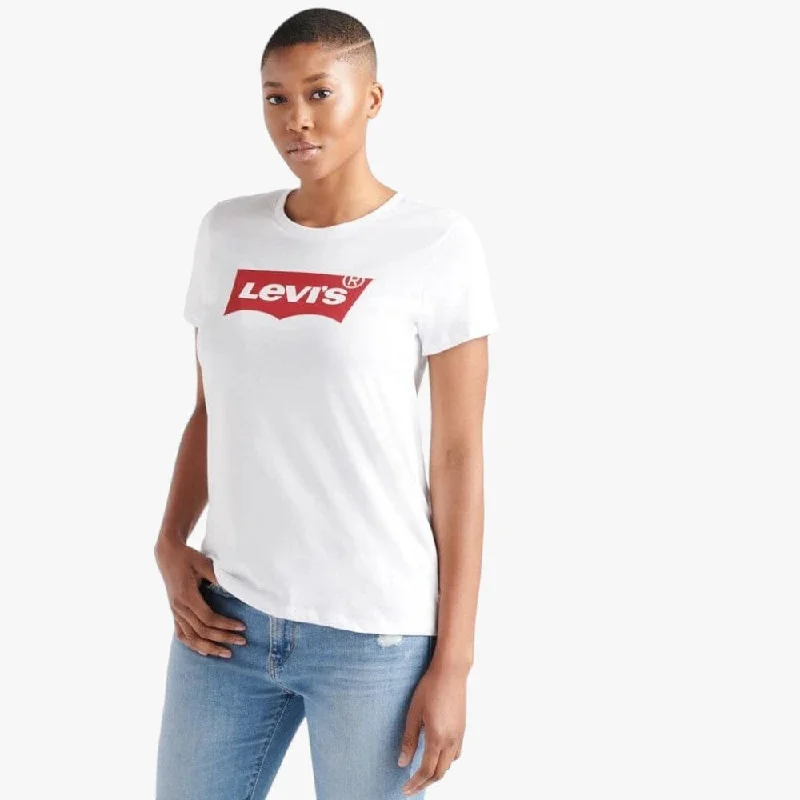 Super Deal Levi's Womens The Perfect Tee Housemark White