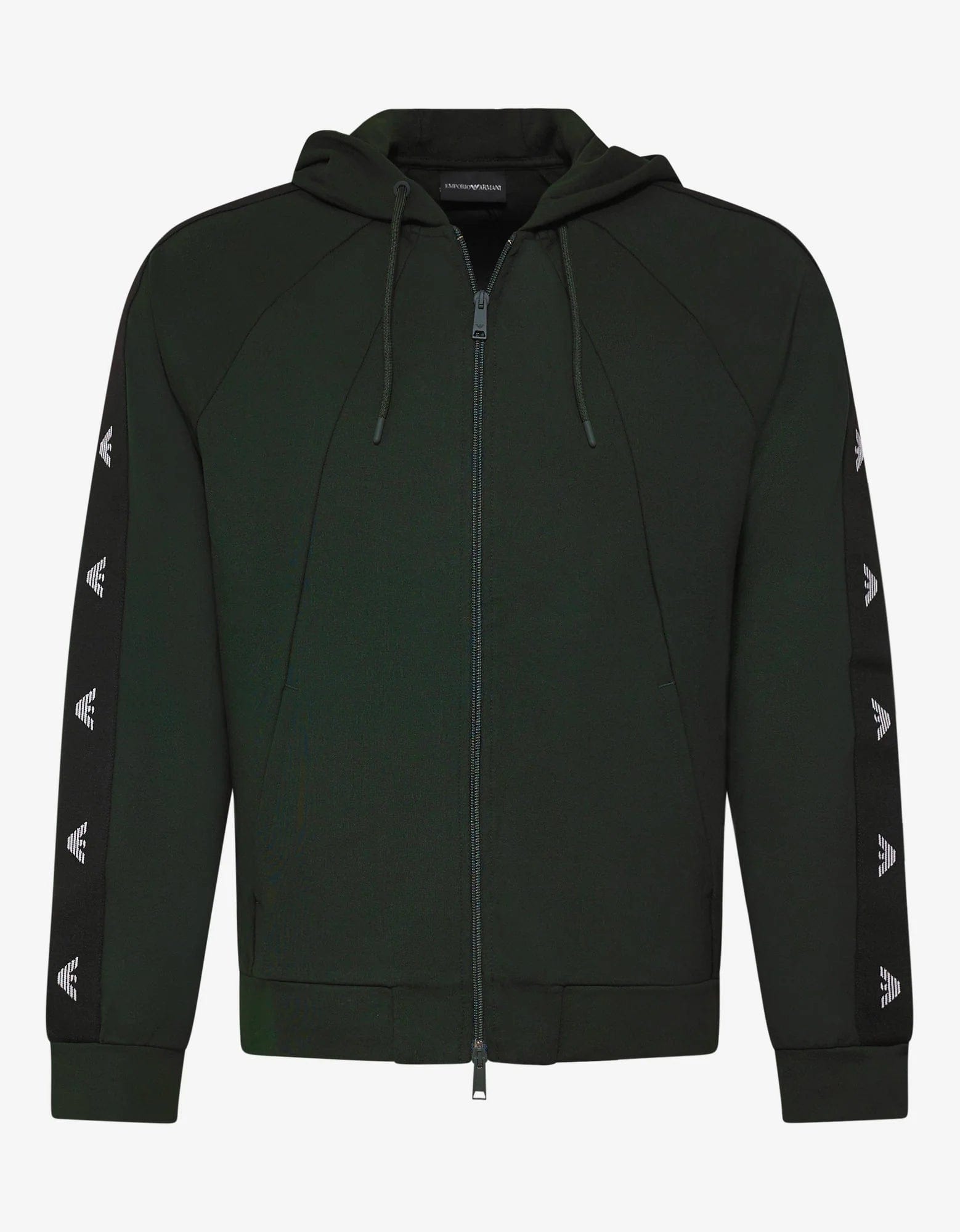 Emporio Armani Green Eagle Logo Tape Hoodie