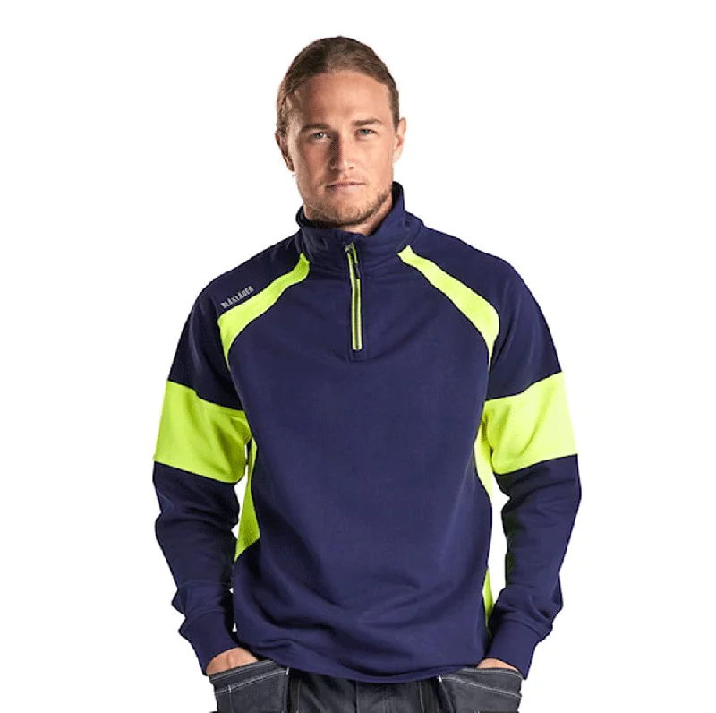 Blaklader 3550 1/4 Zip Sweatshirt with Hi-Vis Panels