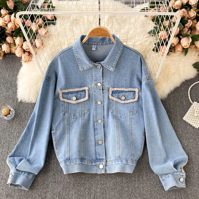 Fantastic Offers Denim Jacket Women's loose jacket fashion top  1544