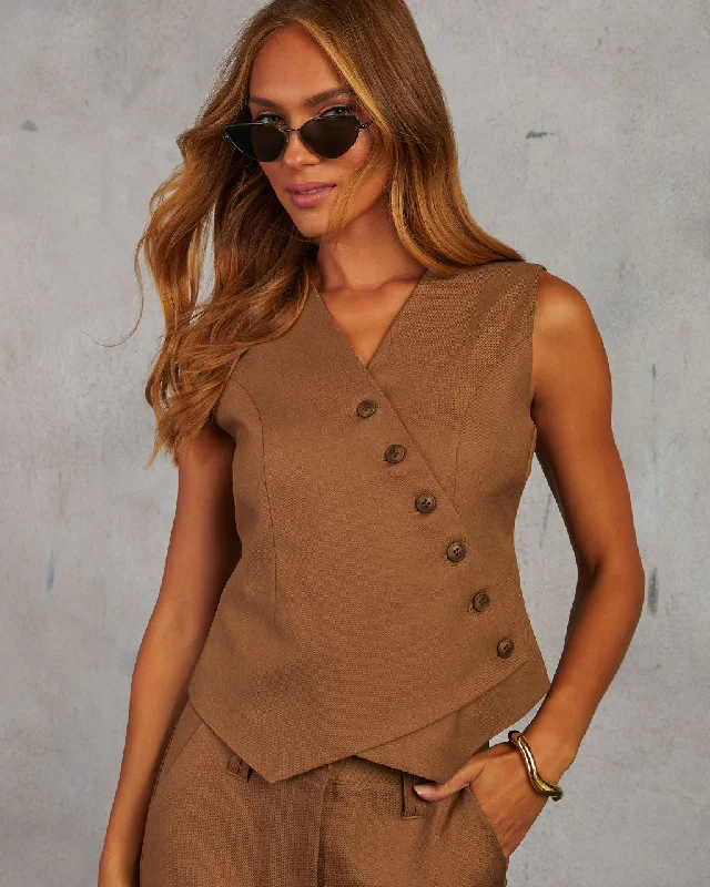 Limited Time Rita Wrap Button Down Top