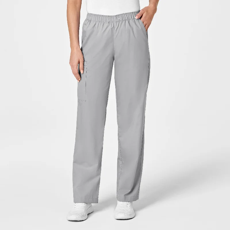 Big Savings WonderWORK Women's Pull-On Cargo Scrub Pant - Grey