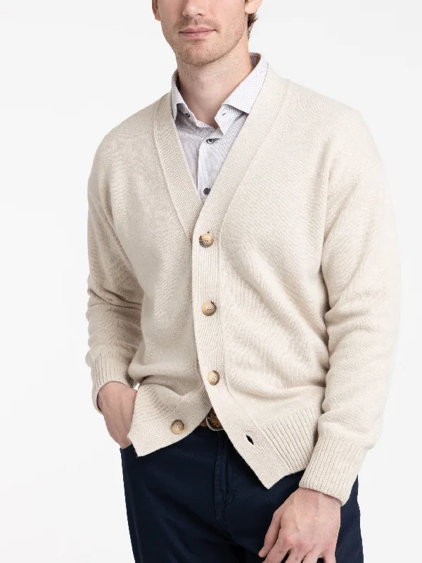 Cream White Wool Cardigan