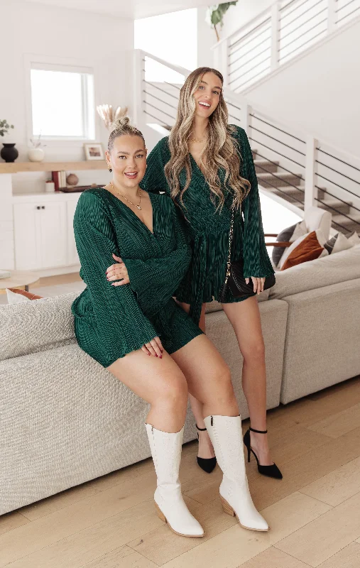 Stock Clearance Night In Plisse Romper
