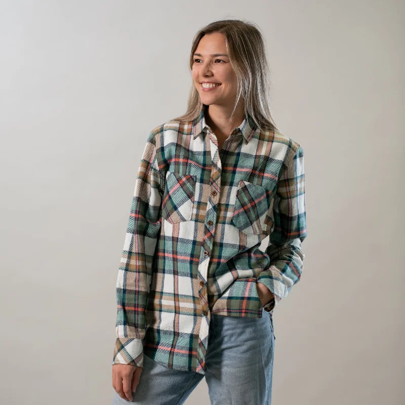 Savings Alert Women's Every Day Elite Flannel Shirt- Coyote Tan