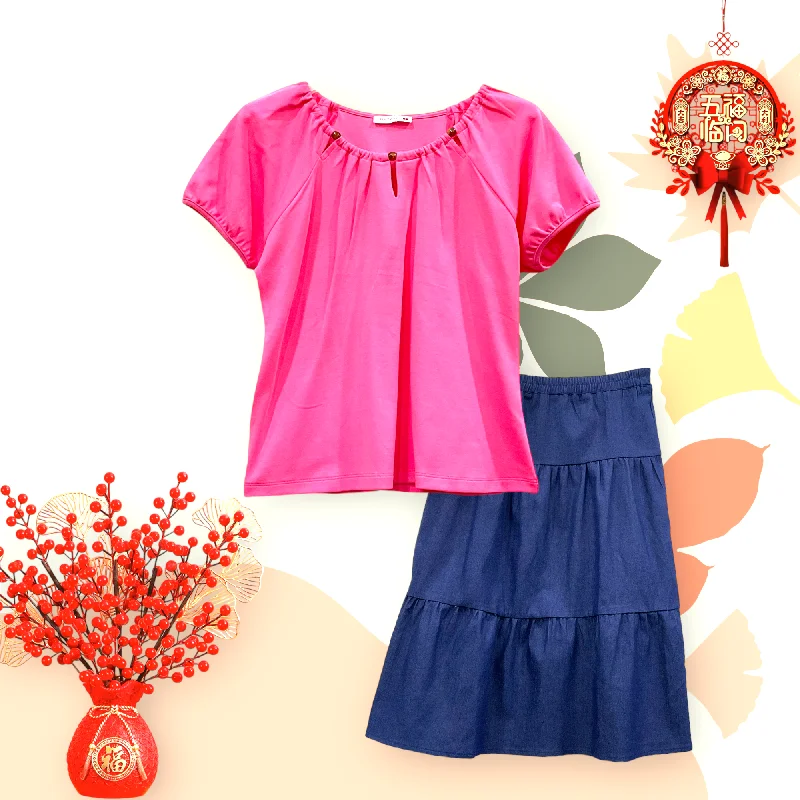 Deal Frenzy Patch Women Casual Short Sleeve Round Neck T-Shirt