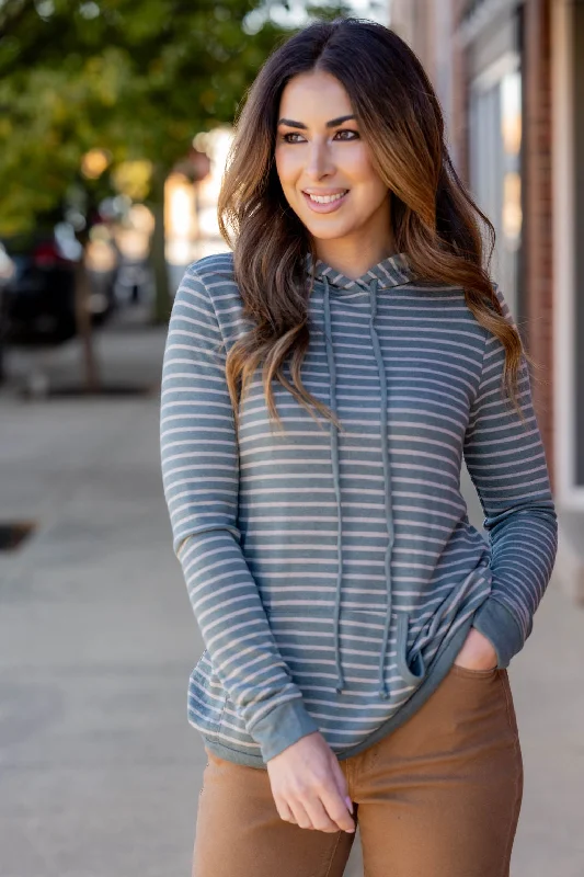 Weekend Deals That Sizzle Muted Stripes Hoodie