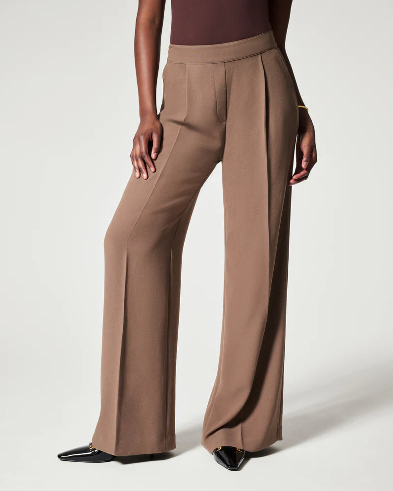Don't Miss Spanx Crepe Pleated Trouser | Cedar