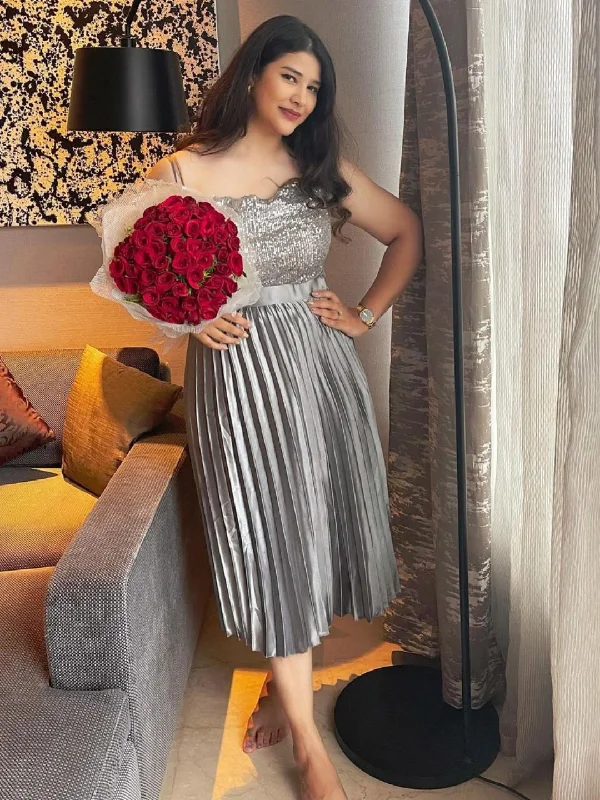 Online Only Pleated Midi Skirt